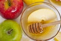 Honey with apple for Rosh Hashana Royalty Free Stock Photo